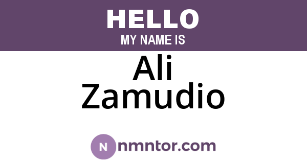 Ali Zamudio