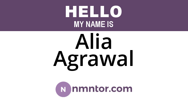 Alia Agrawal