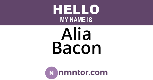 Alia Bacon