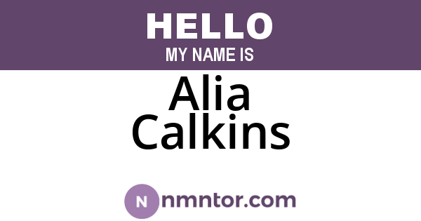Alia Calkins