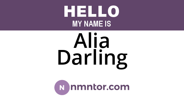 Alia Darling