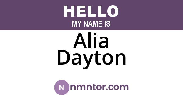 Alia Dayton