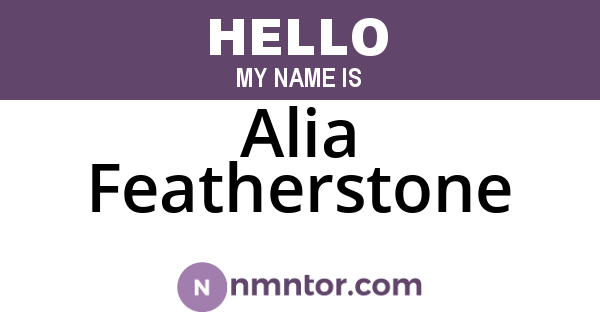 Alia Featherstone