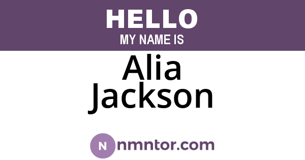 Alia Jackson