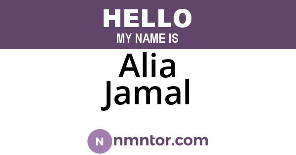 Alia Jamal