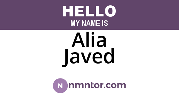 Alia Javed