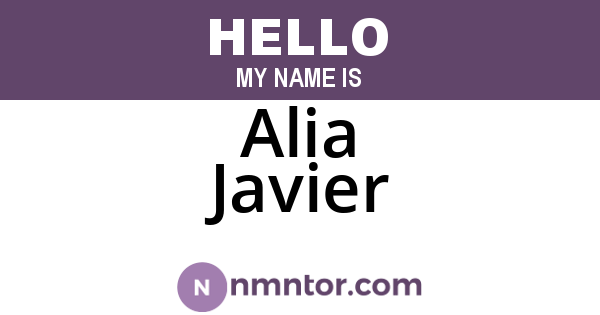 Alia Javier