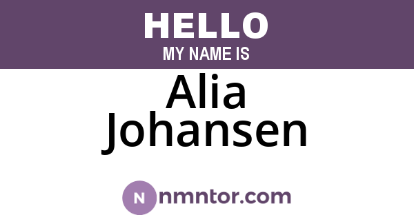 Alia Johansen