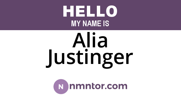 Alia Justinger