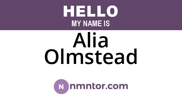 Alia Olmstead