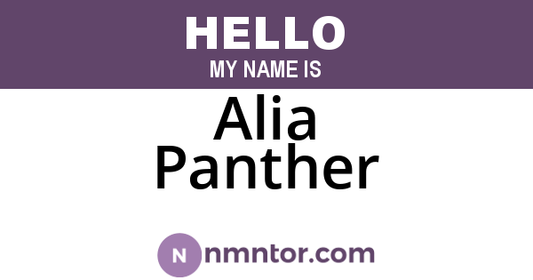 Alia Panther