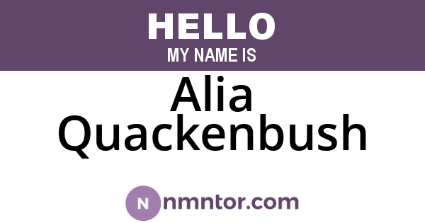 Alia Quackenbush