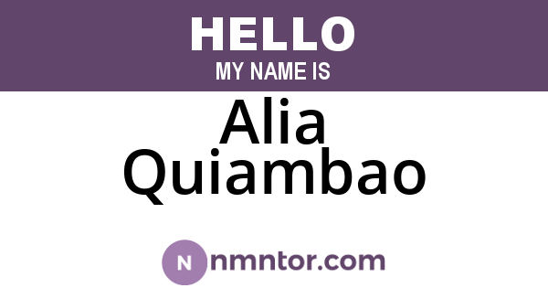 Alia Quiambao