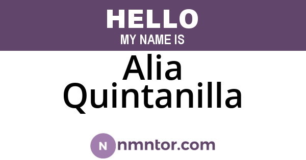 Alia Quintanilla