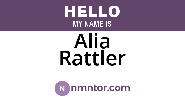 Alia Rattler