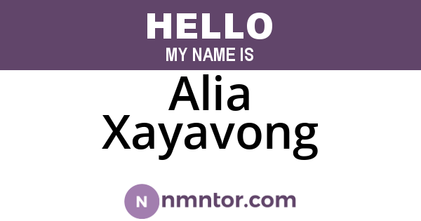 Alia Xayavong