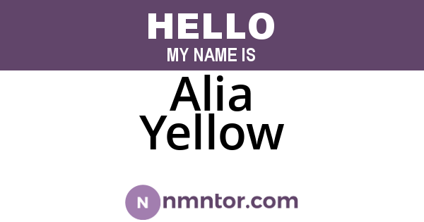 Alia Yellow