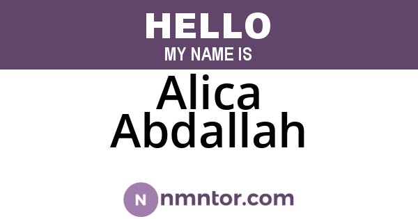 Alica Abdallah