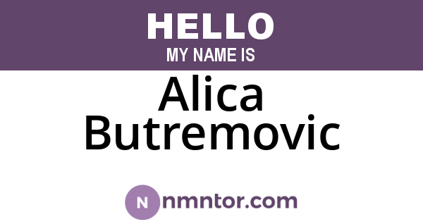 Alica Butremovic
