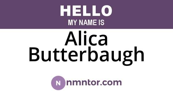 Alica Butterbaugh