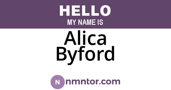 Alica Byford