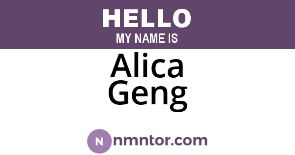 Alica Geng