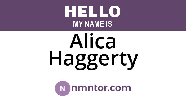 Alica Haggerty