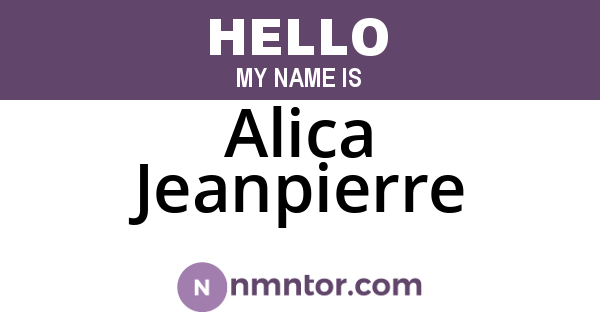 Alica Jeanpierre