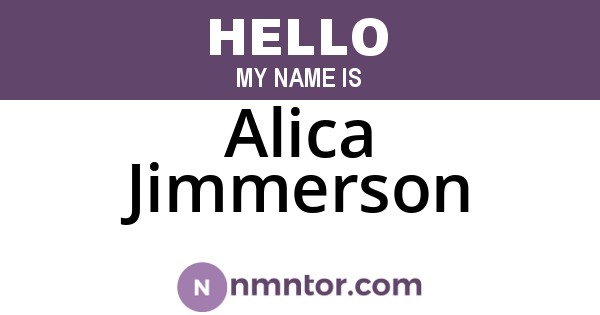 Alica Jimmerson