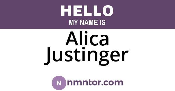 Alica Justinger