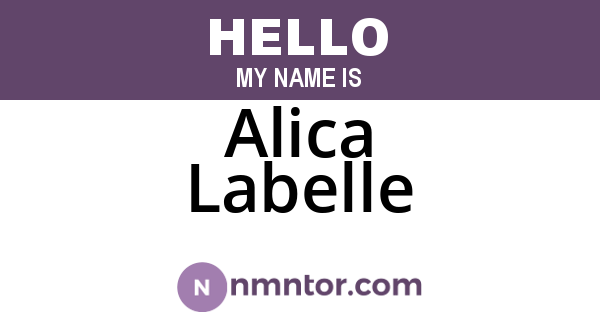Alica Labelle