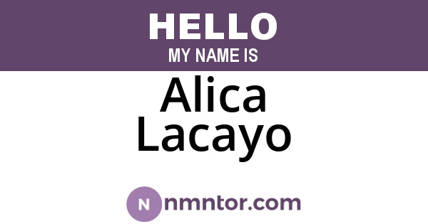 Alica Lacayo