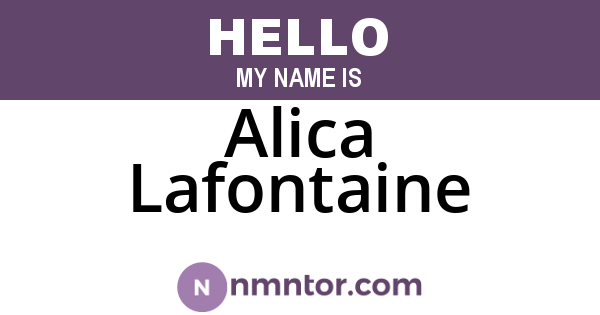 Alica Lafontaine