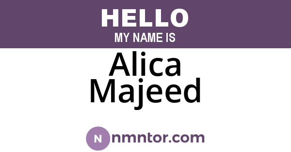 Alica Majeed