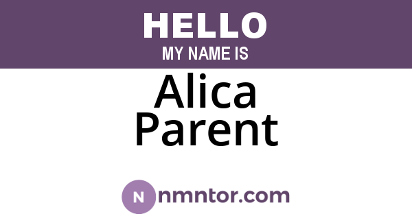 Alica Parent