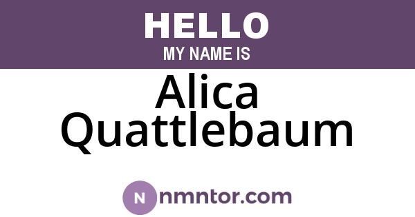 Alica Quattlebaum