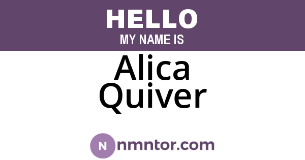 Alica Quiver