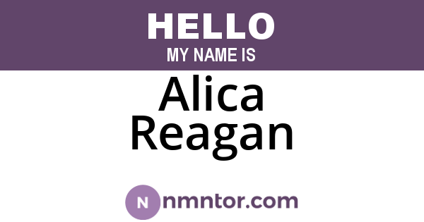 Alica Reagan