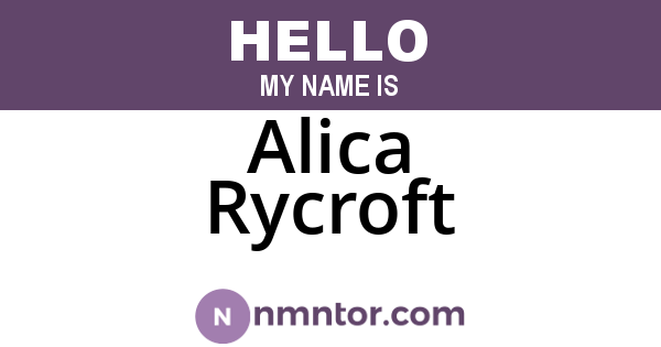 Alica Rycroft
