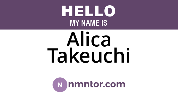 Alica Takeuchi