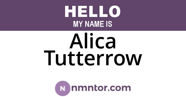 Alica Tutterrow