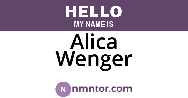 Alica Wenger