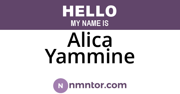 Alica Yammine