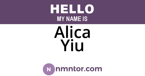 Alica Yiu