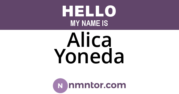 Alica Yoneda