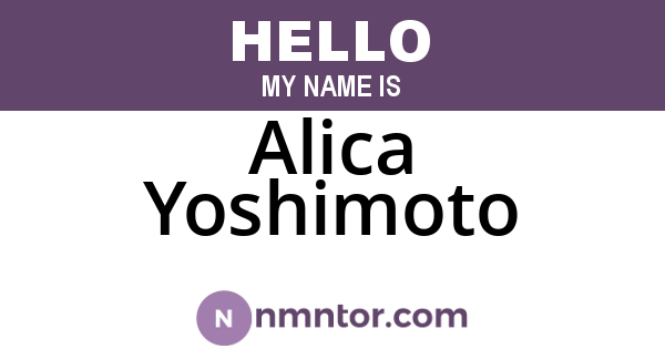 Alica Yoshimoto
