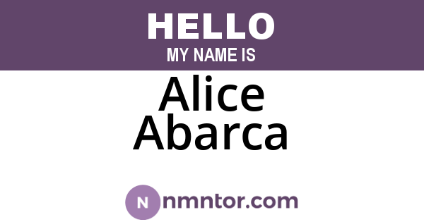 Alice Abarca