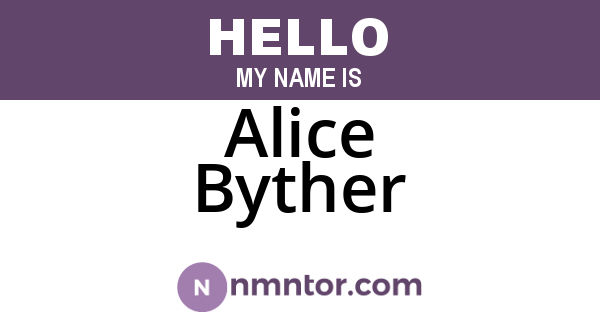 Alice Byther