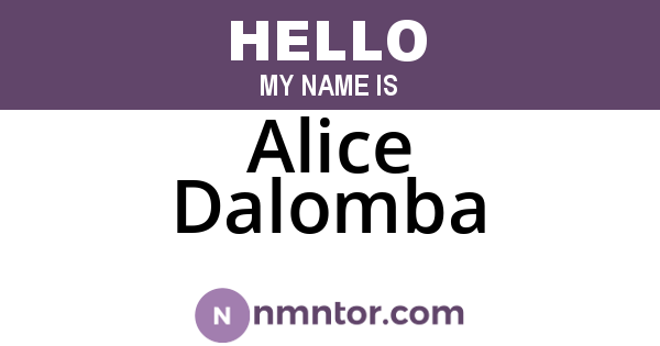 Alice Dalomba