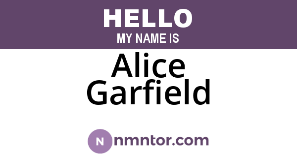 Alice Garfield